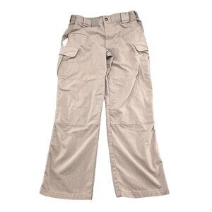 5.11+ Tactical Pants Men 34W x 32L Tan Ripstop Cargo Utility Work‎ Mid Rise